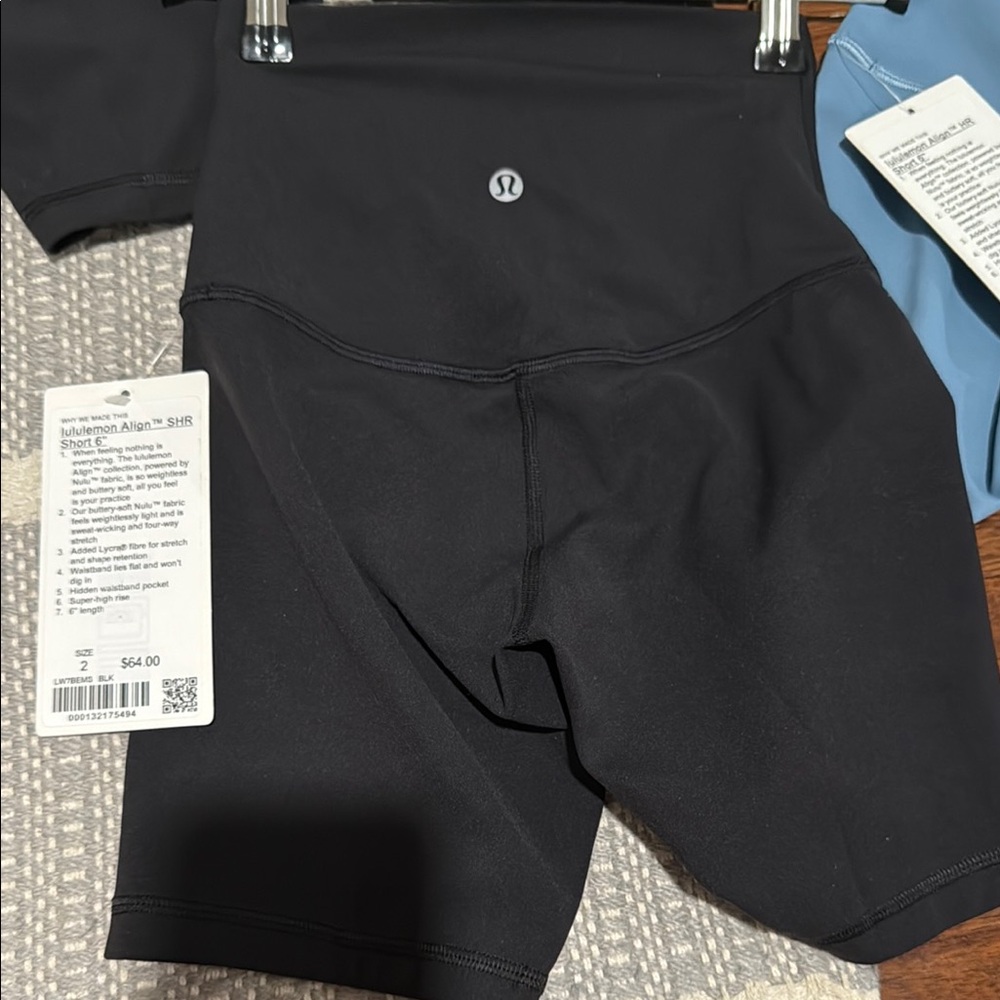 lululemon athletica Black Bike Shorts High Waist Stretch